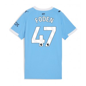 Fotbalové Dres Manchester City Phil Foden #47 Dámské Domácí Oblečení 2025-26 Krátký Rukáv